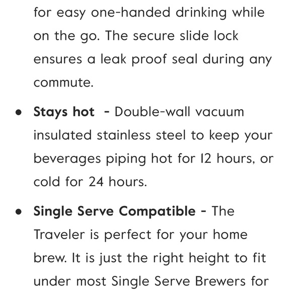 NWT 17 oz TRAVELER LEAKPROOF COFFEE MUG - Picture 8 of 8